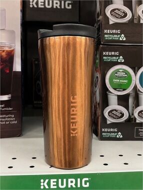 Keurig Rose Gold Stainless Steel Travel Mug Tumbler 16oz